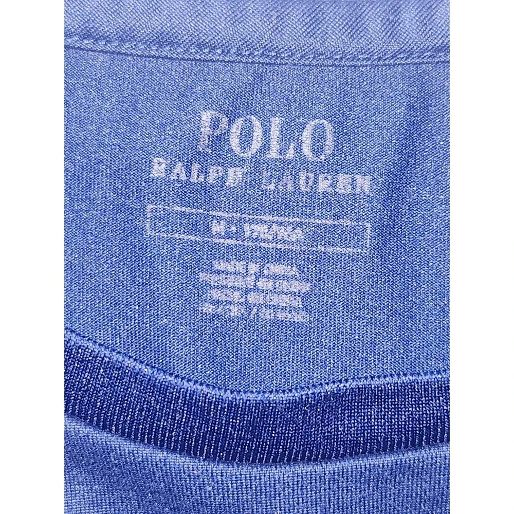Royal blue Polo Ralph Lauren cotton short sleeve T-shirt Mens Medium White logo